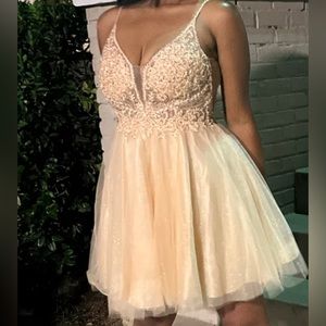 Short champagne dress